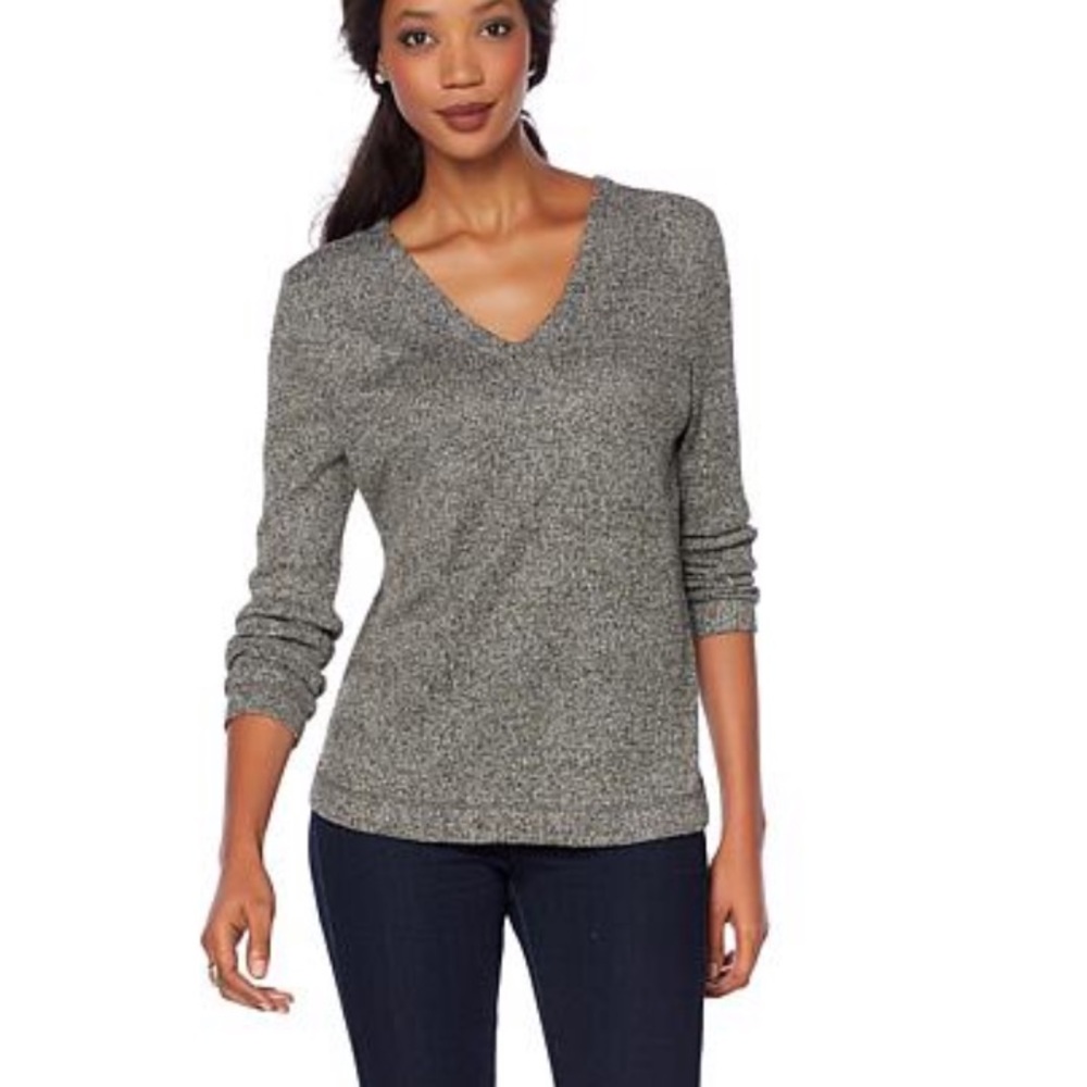 G by Giuliana Rancic Metallic Ribbed Top - Picture 3 of 7